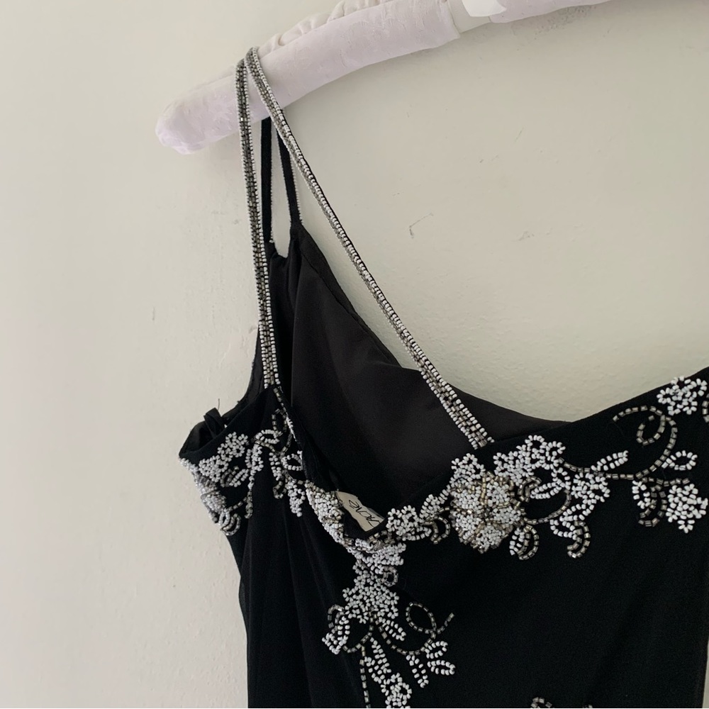 SOLD Stunning Vintage Y2K Asymmetrical Beaded Dress Cache Sz 6 - Picture 7 of 16